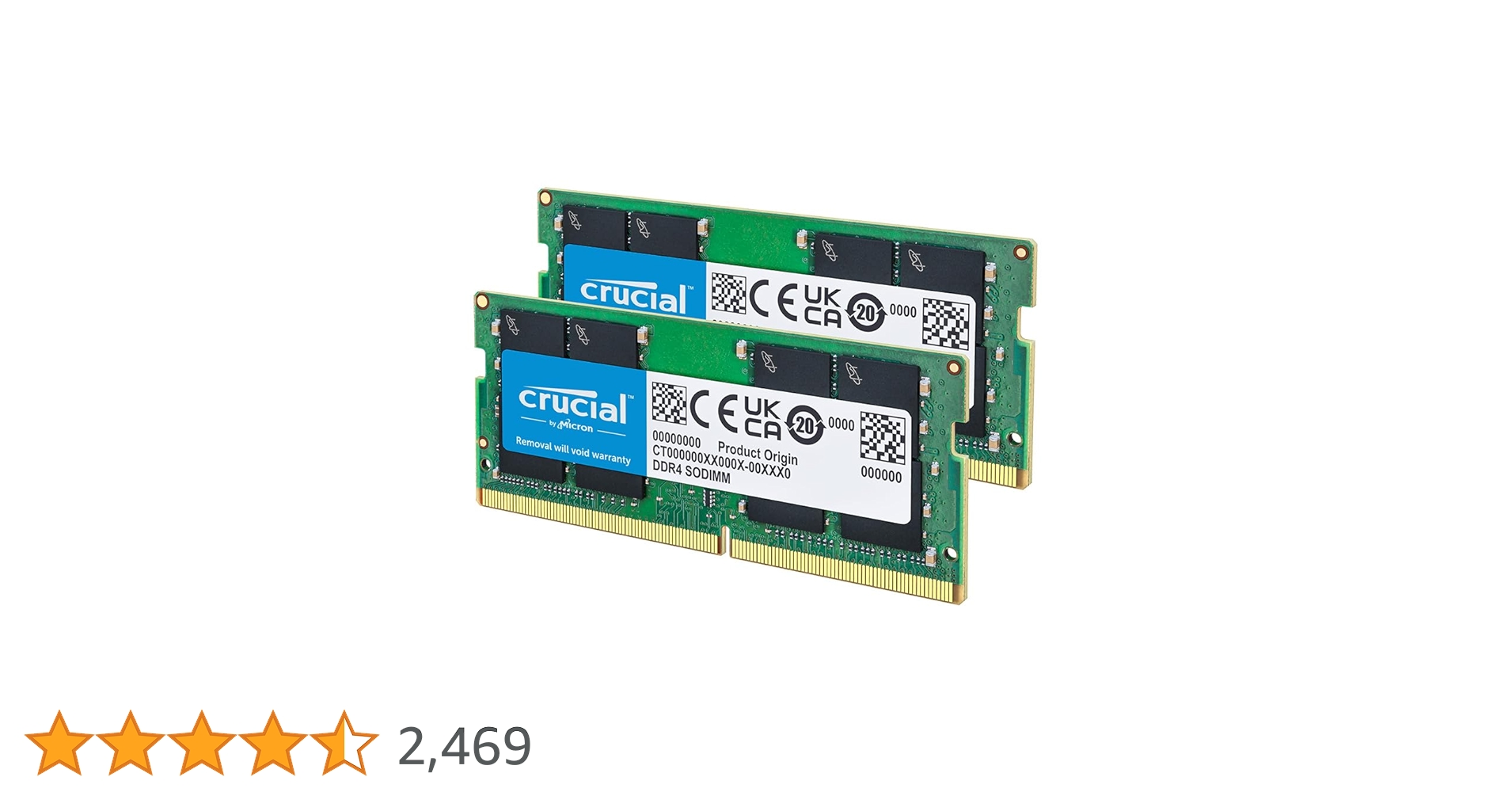 64GB Crucial by Micron DDR4 3200 デスクトップ Crucial 64GB DDR4 RAM Kit (2x32GB), 3200MHz (PC4-25600) CL22